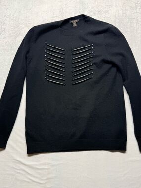 Louis Vuitton woman’s Crewneck Sweater with Front Stud Detailing